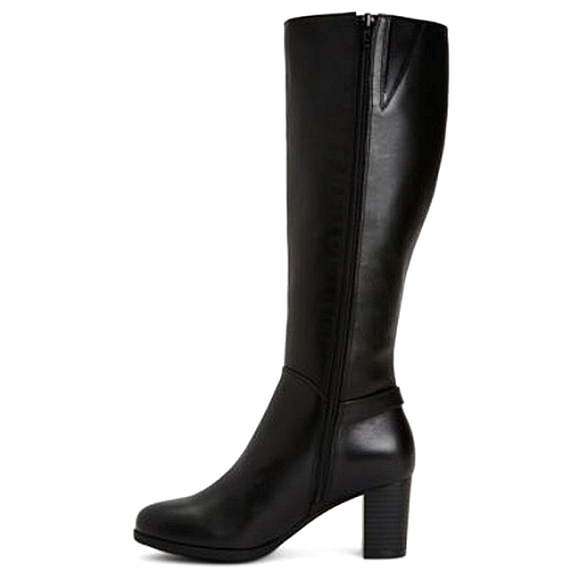 New w/o Box Giani Bernini Adonnys Genuine Leather Black Tall Zip-Up Dress Boots - Picture 4 of 10